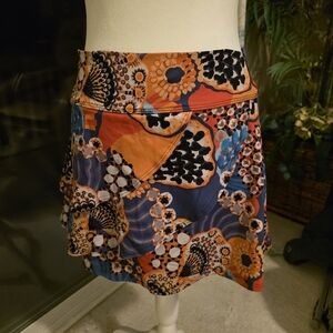 Dona Jo Abstract Seashell Pickleball Tennis Skort, Size M